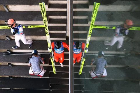 FIS Ski Jumping World Cup - Four Hills Tournament, Innsbruck, Austria - 03 Jan 2 Stock Photos