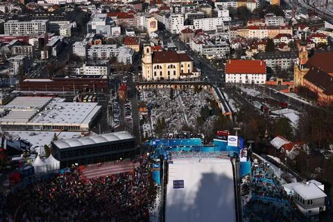 FIS Ski Jumping World Cup - Four Hills Tournament, Innsbruck, Austria - 03 Jan 2 Stock Photos