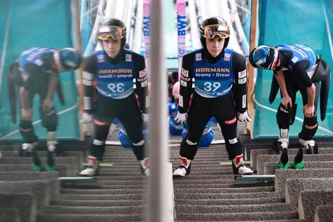 FIS Ski Jumping World Cup - Four Hills Tournament, Innsbruck, Austria - 03 Jan 2 Stock Photos