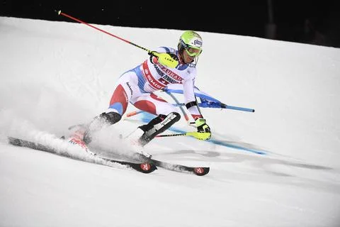 FIS Ski World Cup parallel slalom city event in Stockholm, Sweden - 30 Jan 2018 Stockfoto's
