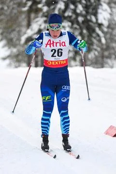 FIS women's 10km Interval Start Classic Cross Country World Cup, Ruka, Finland - Stock Photos