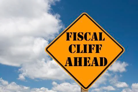 Fiscal cliff sign Stock Illustration