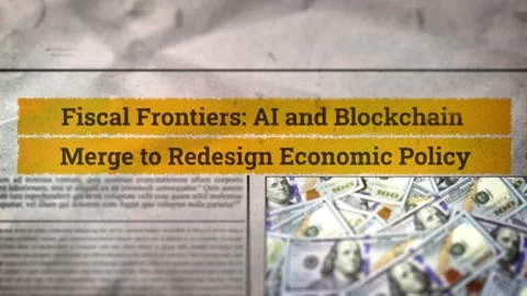 Fiscal Frontiers AI and Blockchain Merge to Redesign Economic Policy new Stock Footage 317057782