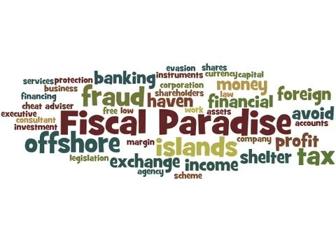 Fiscal Paradise, word cloud concept イラスト素材