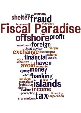 Fiscal Paradise, word cloud concept イラスト素材
