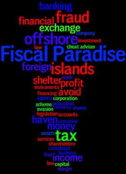 Fiscal Paradise, word cloud concept イラスト素材