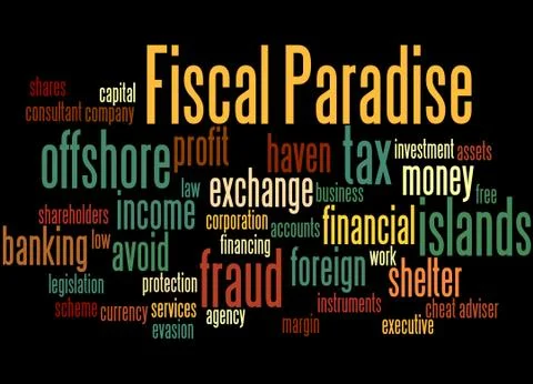 Fiscal Paradise, word cloud concept イラスト素材