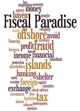 Fiscal Paradise, word cloud concept イラスト素材