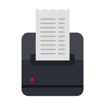 Fiscal registrar flat icon vector isolated Illustrazione stock
