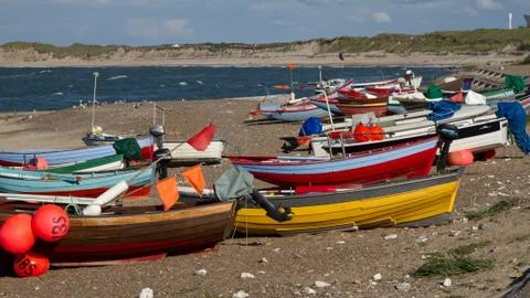 Fischerboote in Klitmoeller Stock Photos