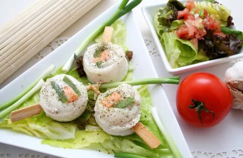 Fischspiesse Stock Photos