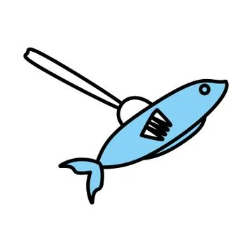 Fisf fresh fork food Stock-Illustration
