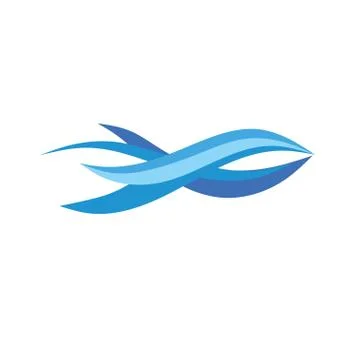 Fish abstract logo template Illustrazione stock