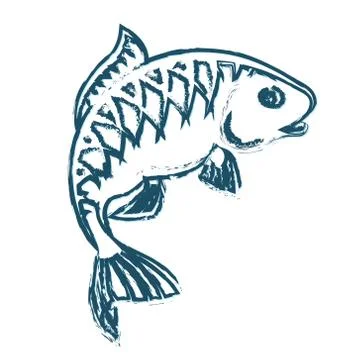 Fish abstract silhouette Stock Illustration