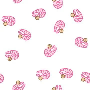 Fish allergy vector seamless pattern flat Stock Illustration