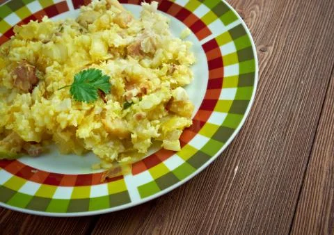 Fish and brewis Stock Photos