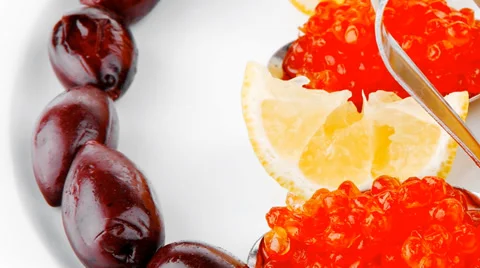 Fish and caviar Vídeos de archivo 38728813