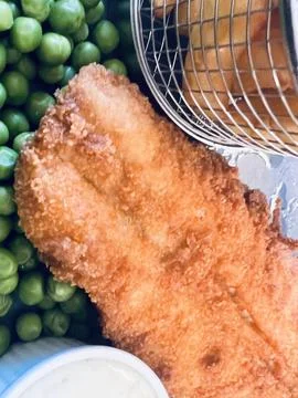 Fish and Chips close up Stock Photos