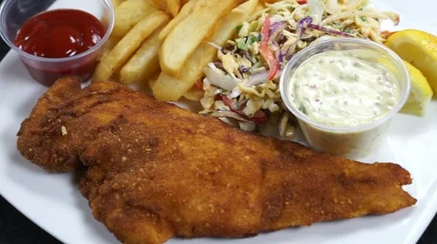 Fish and Chips Stock Footage 40272308