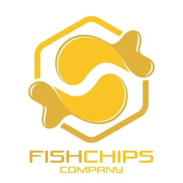 Fish and chips logo Illustrazione stock