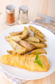 Fish and chips Stock Photos