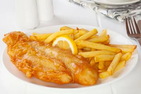 Fish and chips Stock Photos
