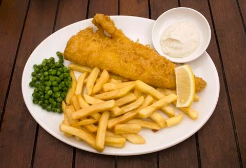 Fish and chips Stock Photos