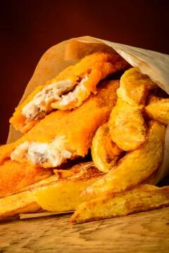Fish and chips Stock Photos