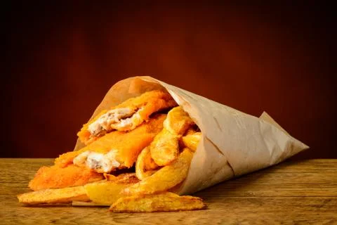 Fish and chips Stock Photos