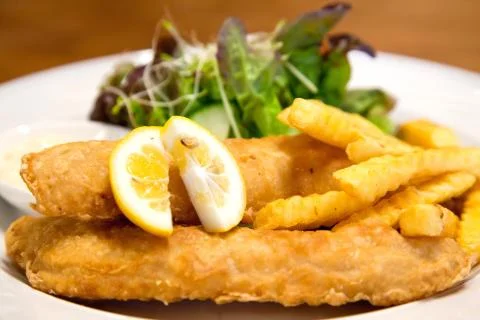 Fish and chips Stock Photos