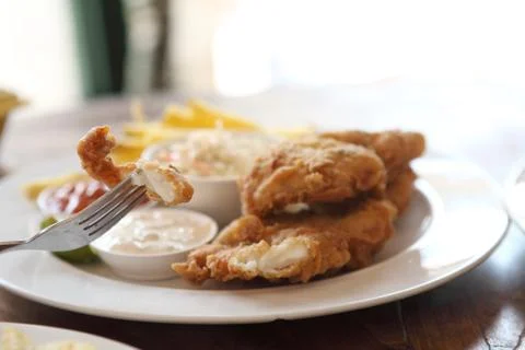 Fish and chips Stock Photos