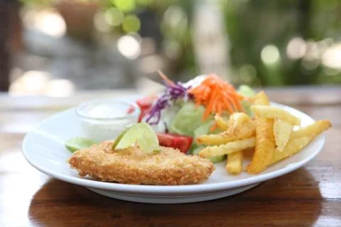 Fish and chips Stock Photos
