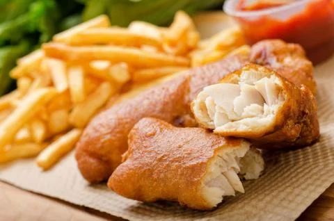 Fish and chips Stock Photos