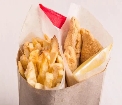Fish and chips Stock Photos