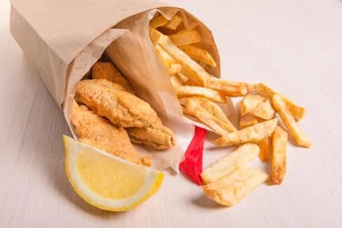 Fish and chips Stock Photos