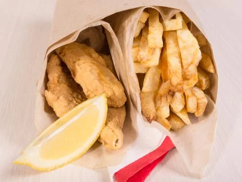 Fish and chips Stock Photos
