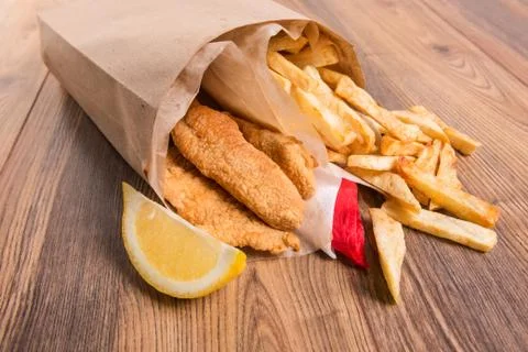 Fish and chips Stock Photos