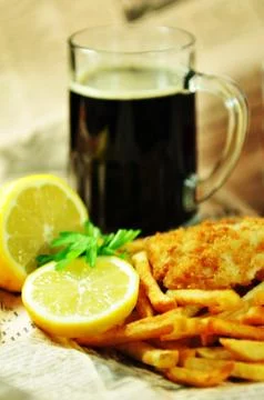 Fish and chips Stock Photos