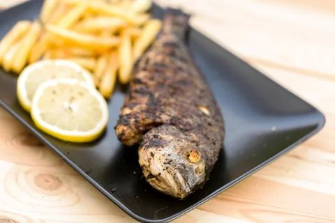 Fish and chips Stock Photos