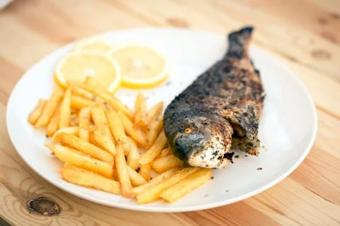 Fish and chips Stock Photos