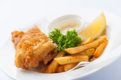 Fish and chips Stock Photos