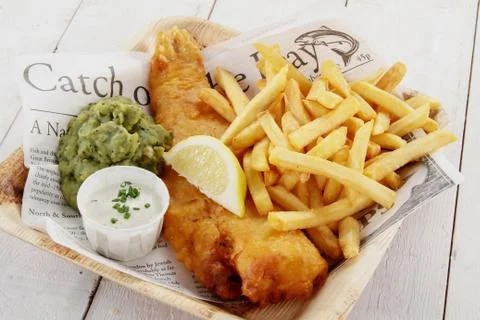 Fish and chips Stock Photos