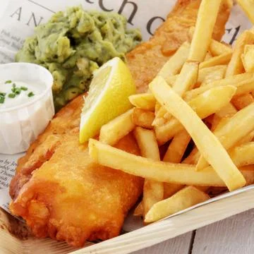 Fish and chips Stock Photos