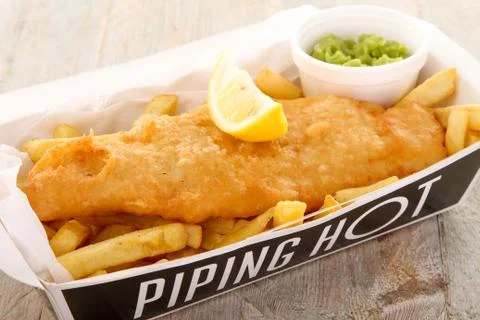 Fish and chips Stock Photos