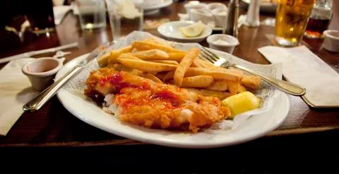Fish and chips Stock-Fotos