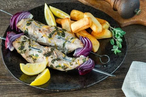 Fish and chips Stock Photos