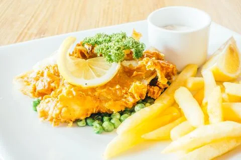 Fish and chips Stock Photos