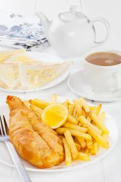 Fish and chips supper Stock Photos