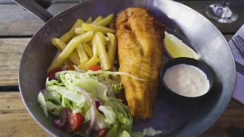 Fish and Chips Waterfront Cape Town South Africa Video stock 240390336