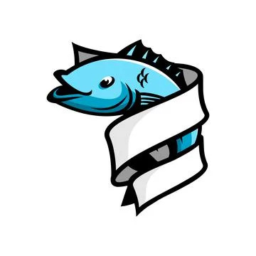 FISH AND RIBBON Stock Illustration